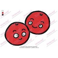 Two Red Tomatos Embroidery Design